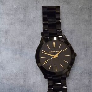 Michael Kors Black and Gold Watch